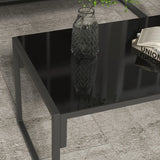 Outsunny Four-Piece Relaxed Back Garden Dining Set - Black/Grey