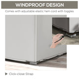 Outsunny Outdoor Garden Furniture Cover Waterproof, Anti-UV 600D Heavy Duty Oxford Fabric Patio Furniture Cover for Rectangular Sofa Table Set, Grey, 210 x 140 x 80 cm