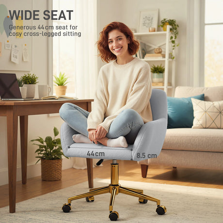 HOMCOM Faux Fur Rabbit Chair - Grey