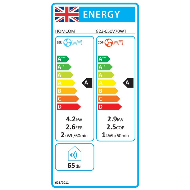 HOMCOM 14000 BTU Mobile Air Conditioner, Smart Home WiFi Compatible, with Heater, Cooler, Dehumidifier, Fan, 24H Timer