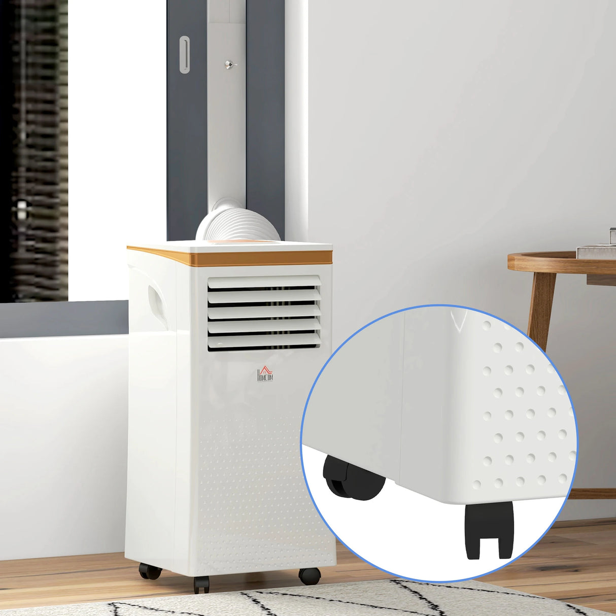HOMCOM 9000 BTU Air Conditioning Unit, 3-in-1 Portable Air Conditioner, Dehumidifier, Cooling Fan with Remote, LED Display, 2 Speeds, 24H Timer, Window Venting Kit, 28m2