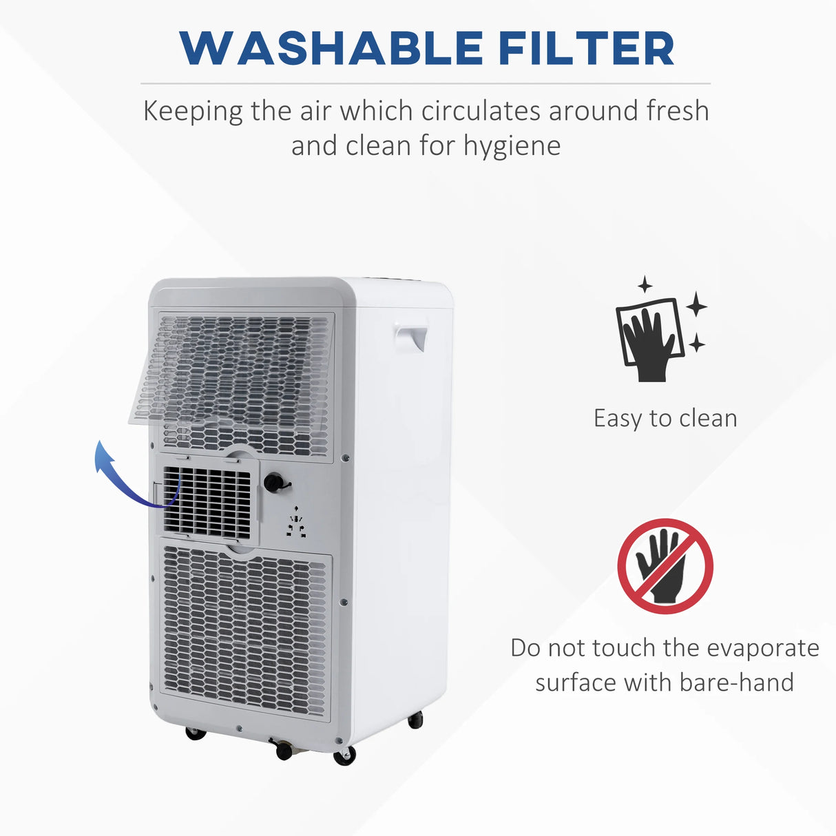 HOMCOM 10000 BTU Air Conditioning Unit, 3-in-1 Portable Air Conditioner, Dehumidifier, Cooling Fan with Remote Control, LED Display, 2 Speeds, 24H Timer, Window Venting Kit, 30m2
