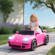 AIYAPLAY Licensed RUF CTR 2017 Electric Car for Kids, with Remote Control, Soft Start, MP3 Player, LED Lights, Pink