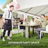 Outsunny 6 x 4 m Party Tent, Heavy Duty Gazebo Canopy with Windows, Outdoor Party Wedding Tent with 4 Removable Sidewalls