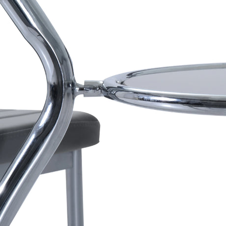 HOMCOM Five-Piece Dining Set, with Padded Chairs and Glass-Top Table - Grey