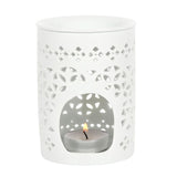 White Matte Cut Out Oil Burner