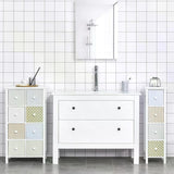 HOMCOM Chest of Drawers, 4 Drawer Dresser, Storage Organizer Toilet Tissue Cabinet for Bedroom, Bathroom