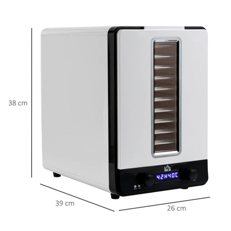 HOMCOM 11-Tray Food Dehydrator, 40-70 Temperature and Timer