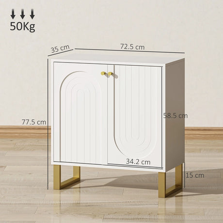 HOMCOM 2-Door Sideboard Storage Cabinet - White