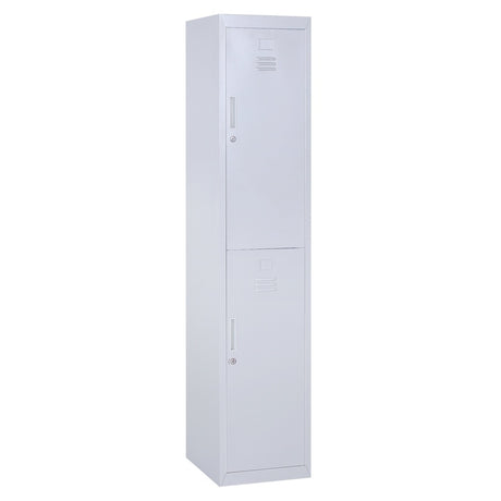 Vinsetto Locker Cabinet Storage Cold Rolled Steel w/ Shelves Vertical Cupboard Grey 38 x 46 x 180 cm