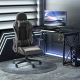 Vinsetto Gaming Chair, Computer Desk Chair, Racing Chair with Adjustable Height, Head Pillow and Lumbar Support for Adults, Black