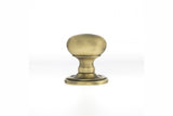 Old English Harrogate Solid Brass Mushroom Mortice Knob on Concealed Fix Rose - Matt Antique Brass - Set