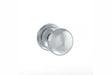 Old English Harrogate Solid Brass Mushroom Mortice Knob on Concealed Fix Rose - Polished Chrome - Set