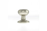 Old English Harrogate Solid Brass Mushroom Mortice Knob on Concealed Fix Rose - Satin Nickel - Set