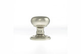 Old English Harrogate Solid Brass Mushroom Mortice Knob on Concealed Fix Rose - Satin Nickel - Set