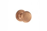 Old English Harrogate Solid Brass Mushroom Mortice Knob on Concealed Fix Rose - Urban Satin Copper - Set