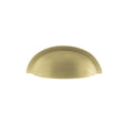 Old English Winchester Solid Brass Cabinet Cup Pull on Concealed Fix - Satin Brass - Each
