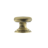 Old English Lincoln Solid Brass Victorian Knob 32mm on Concealed Fix - Antique Brass - Each
