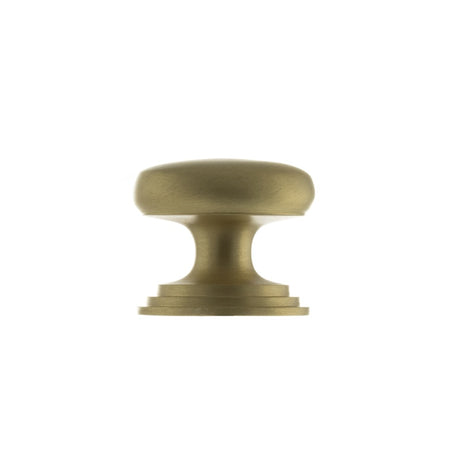 Old English Lincoln Solid Brass Victorian Knob 32mm on Concealed Fix - Satin Brass - Each