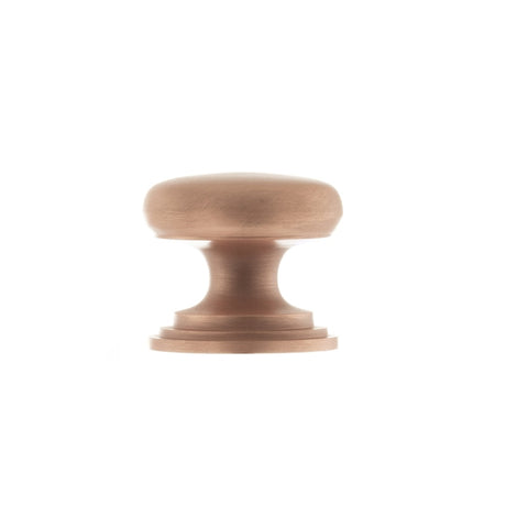 Old English Lincoln Solid Brass Victorian Knob 32mm on Concealed Fix - Urban Satin Copper - Each