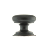 Old English Lincoln Solid Brass Victorian Knob 38mm on Concealed Fix - Antique Copper - Each