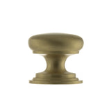 Old English Lincoln Solid Brass Victorian Knob 38mm on Concealed Fix - Satin Brass - Each