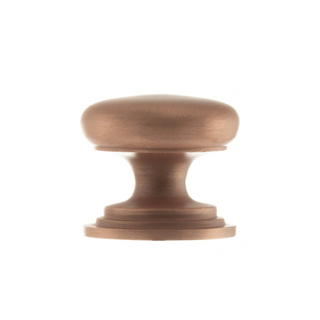 Old English Lincoln Solid Brass Victorian Knob 38mm on Concealed Fix - Urban Satin Copper - Each