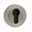 Old English Euro Escutcheons - Matt Gun Metal - Pair