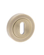 Old English Key Escutcheons - Matt Antique Brass - Pair