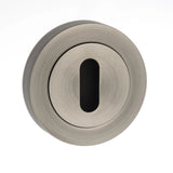 Old English Key Escutcheons - Matt Gun Metal - Pair