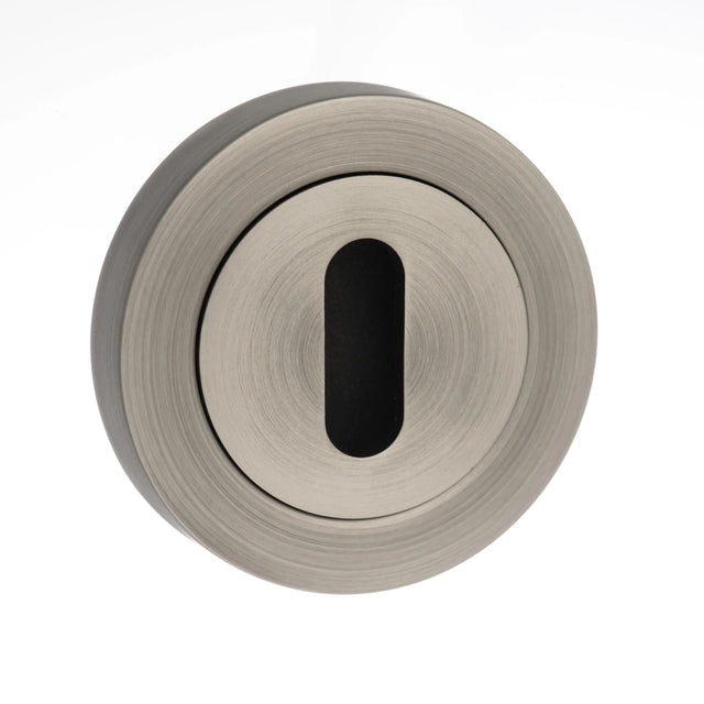 Old English Key Escutcheons - Matt Gun Metal - Pair