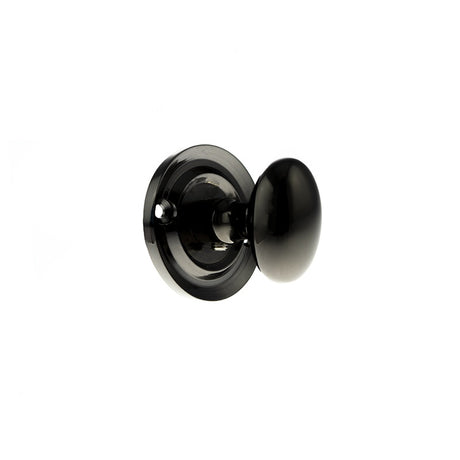 Old English Solid Brass Oval WC Turn and Release - Black Nickel - Each