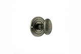 Old English Solid Brass Oval WC Turn and Release - Distressed Silver - Each