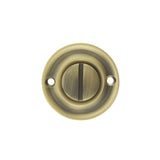 Old English Solid Brass Oval WC Turn and Release - Matt Antique Brass - Each