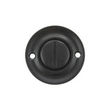 Old English Solid Brass Oval WC Turn and Release - Matt Black - Each