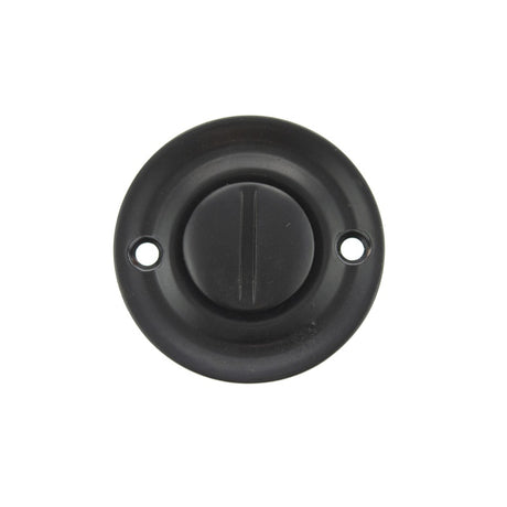 Old English Solid Brass Oval WC Turn and Release - Matt Black - Each