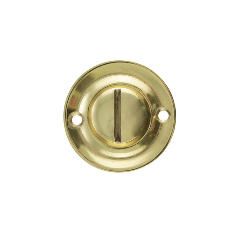 Old English Solid Brass Oval WC Turn and Release - Polished Brass - Each