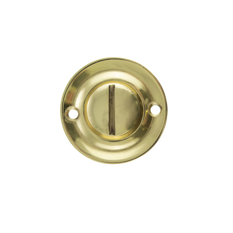 Old English Solid Brass Oval WC Turn and Release - Polished Brass - Each