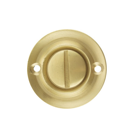 Old English Solid Brass Oval WC Turn and Release - Satin Brass - Each