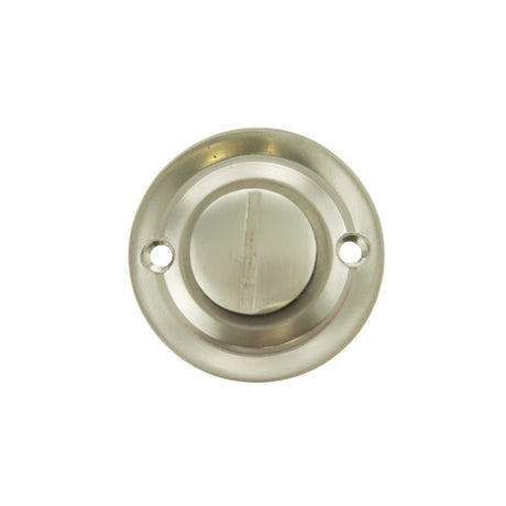 Old English Solid Brass Oval WC Turn and Release - Satin Nickel - Each