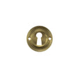 Old English Solid Brass Open Key Hole Escutcheons - Satin Brass - Pair