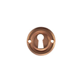 Old English Solid Brass Open Key Hole Escutcheons - Urban Satin Copper - Pair