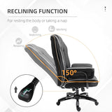 Vinsetto Faux Leather Executive Office Chair, with Contrast Piping - Black/White