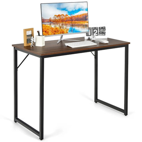 Modern Simple Style Study Writing Desk Computer Desk with Heavy Duty Steel Frame