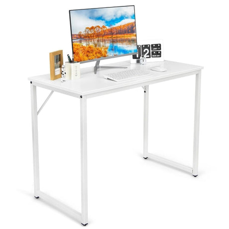 Modern Simple Style Study Writing Desk Computer Desk with Heavy Duty Steel Frame