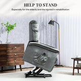 HOMCOM Velvet-Feel Electric Lift Recliner Chair - Dark Grey