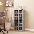 HOMCOM Set of 2 CD Media Display Shelf Unit Tower Rack with Adjustable Shelves, Grey