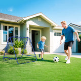 HOMCOM Double Sided Football Rebounder Net, Football Rebound Goal with Five Adjustable Angles, Blue