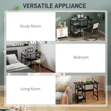 HOMCOM Compact Computer Desk with Storage Shelves, Study Table with Bookshelf, PC Table Workstation for Home Office, Study, Easy Assembly, 106 x 51cm, Black