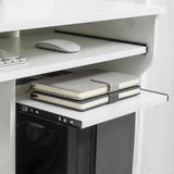 HOMCOM Multi-Storage Compact Work Desk, with Wheels - White